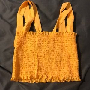 yellow tube top! also has straps!